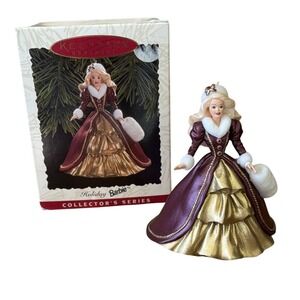 Vintage Holiday Keepsake Ornament 1996 Holiday Barbie Collector's Series Gift‎